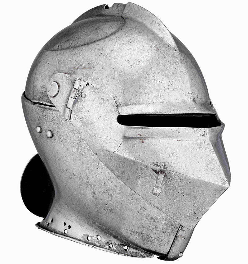 An extremely rare Italian armet (Combat helmet)