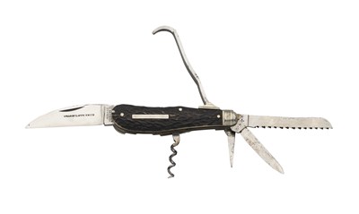 Lot 588 - A SPORTSMAN’S 'WHARNCLIFFE' KNIFE, RODGERS, NO. 6 NORFOLK STREET, SHEFFIELD, CUTLERS TO HIS MAJESTY, EARLY 20TH CENTURY