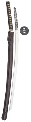 Lot 8 - A KATANA ADAPTED FOR MILITARY USE