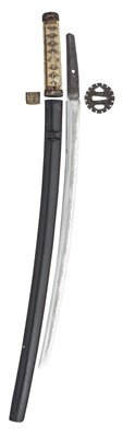 Lot 9 - A KO-KATANA IN BLACK LACQUERED SAYA
