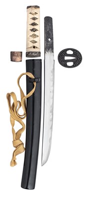 Lot 23 - A HIRA-ZUKURI TANTO, PROBABLY MUROMACHI PERIOD
