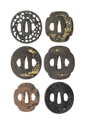 Lot 25 - SIX JAPANESE TSUBA