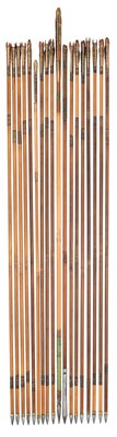 Lot 42 - A CASED SET OF EIGHTEEN NORTH INDIAN ARROWS, LATE 18TH/19TH CENTURY