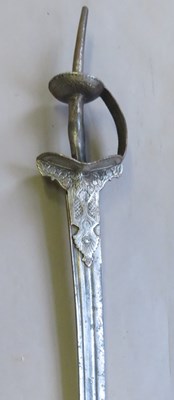 Lot 53 - â’¶ AN INDIAN SWORD (KHANDA), 18TH CENTURY