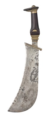 Lot 54 - â’¶ A COORG KNIFE (AYDA KATTI), A NEPALESE RAM DAO AND A GLAIVE