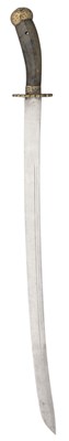 Lot 75 - ËœA CHINESE SWORD (DAO); A PAIR OF CHINESE SWORDS AND A SCABBARD FOR A DAO, QING DYNASTY