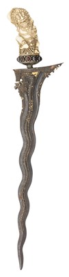 Lot 82 - ËœA FINE SOUTHEAST ASIAN DAGGER (KRIS), BALI, LATE 19TH/EARLY 20TH CENTURY