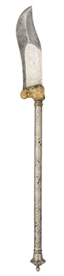Lot 92 - â€¡ AN INDIAN STAFF WEAPON (BHUJ), LATE 19TH CENTURY