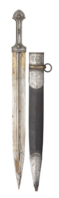 Lot 96 - A CAUCASIAN SHORTSWORD (KINDJAL), THIRD QUARTER OF THE 19TH CENTURY