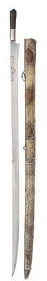 Lot 107 - A RARE NORTH AFRICAN SWORD (FLYSSA), KABYLE, NORTH ALGERIA, EARLY 19TH CENTURY