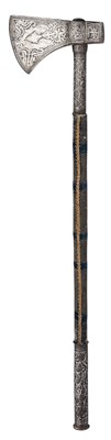 Lot 111 - AN OTTOMAN SADDLE AXE (TABARZIN), LATE 18TH/EARLY 19TH CENTURY