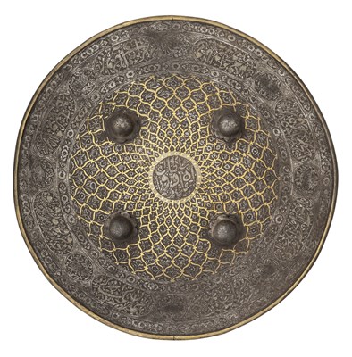 Lot 132 - A PERSIAN SHIELD (DHAL), QAJAR, 19TH CENTURY