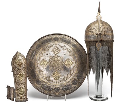 Lot 134 - A PERSIAN DECORATED ARMOUR, QAJAR, MID-19TH CENTURY