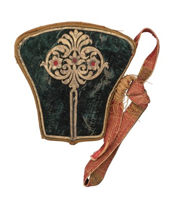 Lot 148 - â“Œ AN OTTOMAN EMBROIDERED HOLSTER AND A QUANTITY OF COURT SWORD SCABBARD ELEMENTS
