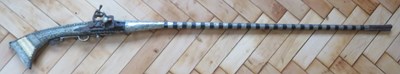 Lot 153 - ËœA 22 BORE MOROCCAN SNAPHAUNCE GUN (BU-SHFER), LITTLE ATLAS MOUNTAINS, EARLY 19TH CENTURY