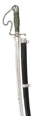 Lot 169 - Ëœâ’¶ AN ENGLISH SILVER-MOUNTED HUNTING SWORD, CIRCA 1770
