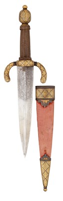 Lot 176 - â“Œ A SPANISH DECORATED LEFT-HAND DAGGER IN EARLY 17TH CENTURY STYLE, LATE 19TH CENTURY