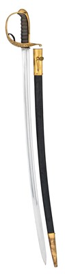 Lot 183 - â€¡ A GILT AUSTRIAN MODEL 1869 CAVALRY OFFICER'S SWORD, CIRCA 1870