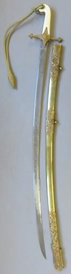 Lot 188 - AN INDIAN ARMY OFFICER'S SWORD WITH MAMELUKE HILT, RETAILED BY RANKIN & CO