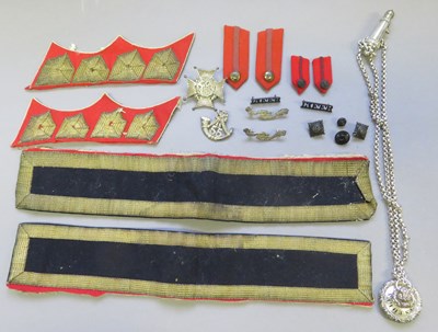 Lot 205 - AN OFFICER'S SHOULDER BELT ORNAMENTS OF COKE'S RIFLES, CIRCA 1930