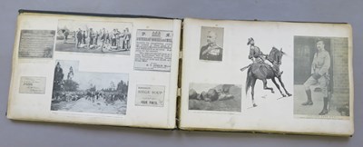 Lot 211 - A MILITARY SCRAPBOOK AND OTHER ITEMS