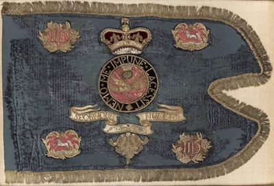 Lot 215 - A GEORGIAN GUIDON OF THE ROYAL SCOTS GREYS