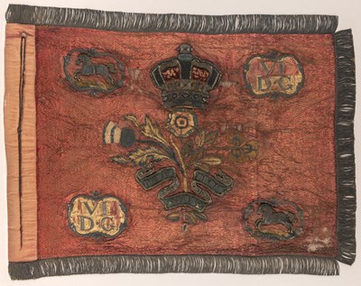 Lot 217 - A GEORGIAN STANDARD OF THE 6TH DRAGOON GUARDS