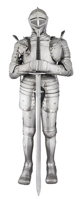 Lot 225 - A FINELY CONSTRUCTED CAP-A-PIE FLUTED FIELD ARMOUR