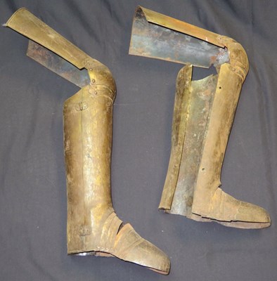 Lot 231 - â’¶ A PAIR OF LEG DEFENCES IN LATE 16TH CENTURY STYLE