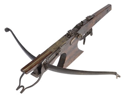 Lot 235 - A FLEMISH TARGET CROSSBOW, LATE 18TH CENTURY