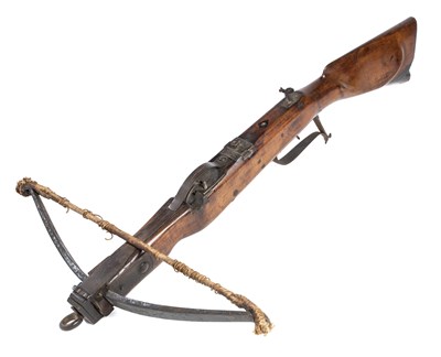 Lot 241 - A TARGET SHOOTING CROSSBOW, 19TH CENTURY