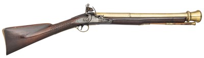 Lot 268 - â€¡ A FLINTLOCK BLUNDERBUSS BY GEORGE FISHER, BIRMINGHAM PRIVATE PROOF MARKS, CIRCA 1770