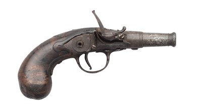Lot 282 - â’¶ A 40 BORE FLINTLOCK TURN-OFF PISTOL BY BOWER, LONDINI, LATE 17TH CENTURY