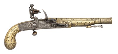 Lot 283 - â’¶ A RARE 24 BORE SCOTTISH FLINTLOCK BELT PISTOL BY ALEXANDER MURDOCH