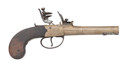 Lot 285 - â’¶ A 40 BORE FLINTLOCK POCKET PISTOL BY KNUBLEY, LONDON, CIRCA 1780