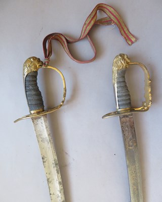 Lot 307 - â’¶ TWO 1803 PATTERN INFANTRY OFFICER'S SWORDS