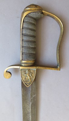 Lot 311 - â’¶ AN EAST INDIA COMPANY OFFICER'S SWORD, EARLY 19TH CENTURY