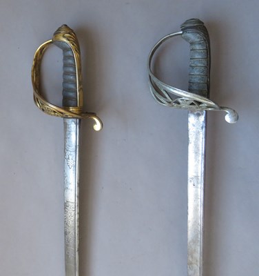 Lot 325 - â’¶ TWO VICTORIAN 1822 PATTERN INFANTRY OFFICER'S SWORDS