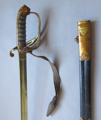 Lot 329 - â’¶ A VICTORIAN 1845 PATTERN INFANTRY OFFICER'S SWORD BY HENRY WILKINSON, 1861