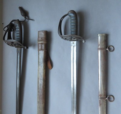 Lot 344 - â’¶ TWO RIFLE REGIMENT OFFICER'S SWORDS, LATE 19TH CENTURY