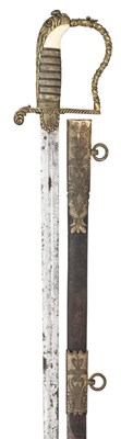 Lot 350 - Ëœâ’¶ A NAVAL OFFICER'S SWORD, CIRCA 1810