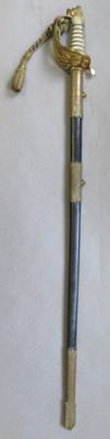 Lot 352 - â’¶ AN 1845 PATTERN NAVAL OFFICER'S SWORD, POST 1902