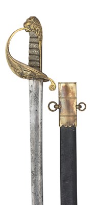Lot 353 - â’¶ AN 1827 PATTERN NAVAL OFFICER'S SWORD
