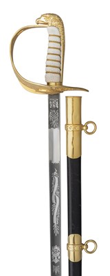Lot 360 - â’¶ AN ELIZABETH II ROYAL AIR FORCE OFFICER'S SWORD AND A MIDDLE-EASTERN POLICE SWORD