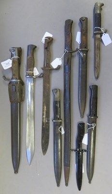 Lot 370 - â’¶ SEVEN GERMAN BAYONETS