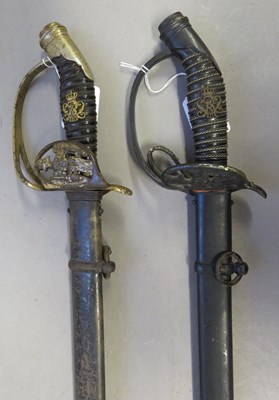 Lot 377 - â’¶ TWO PRUSSIAN MODEL 1889 INFANTRY OFFICER'S SWORDS