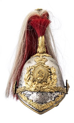 Lot 397 - â’¶ AN 1847 PATTERN OFFICER'S HELMET OF THE INNISKILLING DRAGOONS