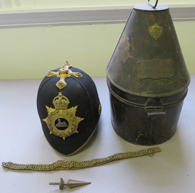 Lot 406 - â’¶ AN OFFICER'S HELMET OF THE PRINCE OF WALES'S VOLUNTEERS, CIRCA 1902-14