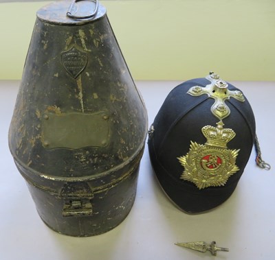 Lot 407 - â’¶ A BRITISH OFFICER'S CLOTH HELMET, LATE 19TH/EARLY 20TH CENTURY
