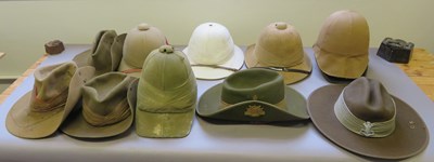 Lot 410 - â’¶ TROPICAL HELMETS AND OTHER ITEMS, CIRCA 1901-39